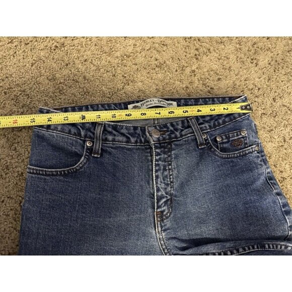 Vintage HARLEY DAVIDSON Womens Relaxed Bootcut Mid Rise Jeans Sz 6P 30x28 Y2k - Picture 10 of 12